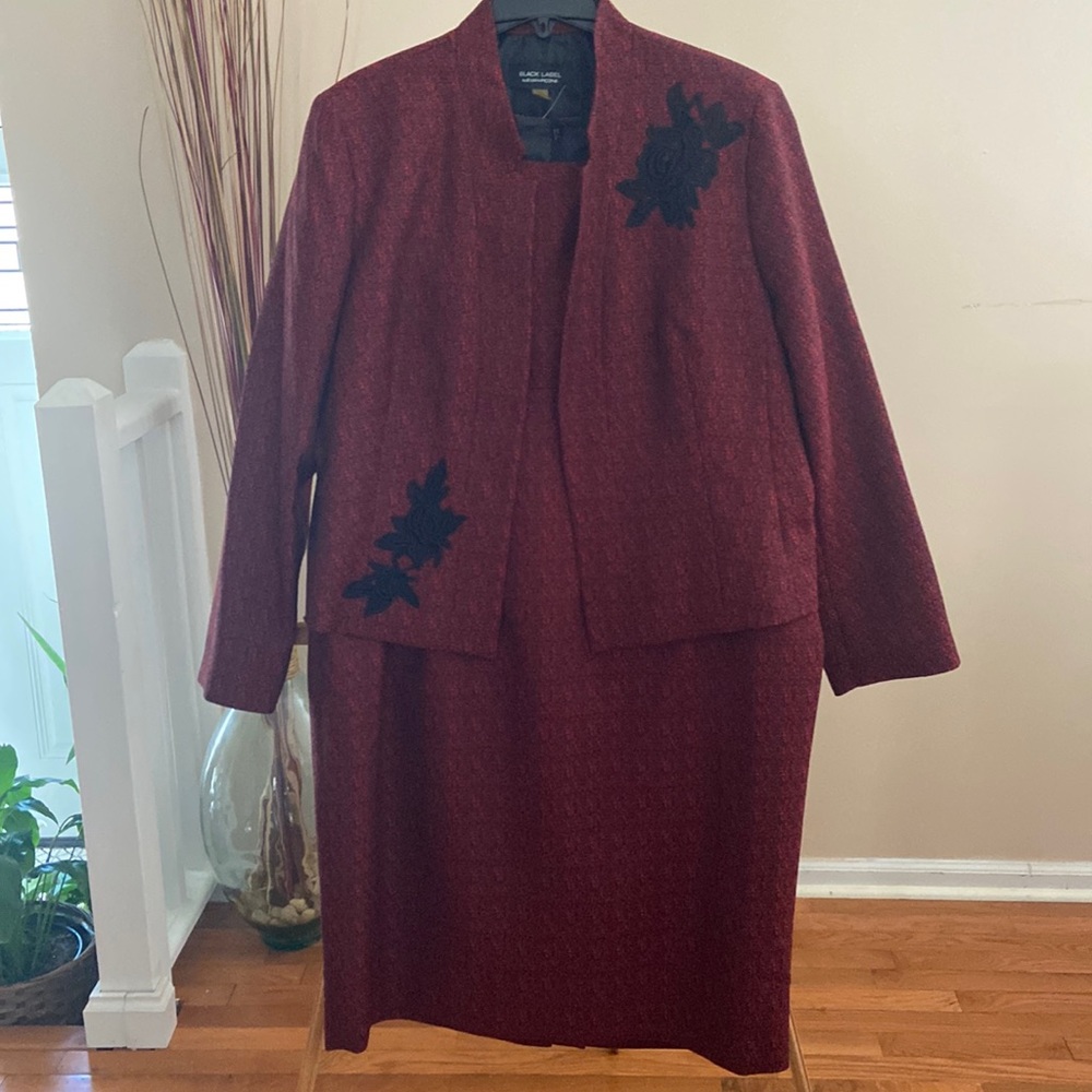 Black Label by Evan Picone Red/Black size 18 dress